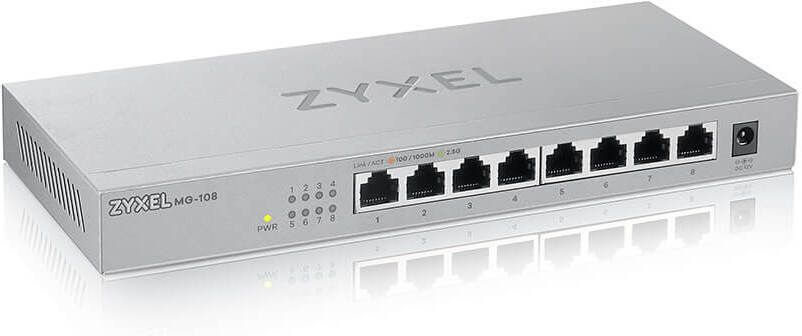 Zyxel MG-108 8 Ports Desktop 2.5G MultiGig unmanaged Switch